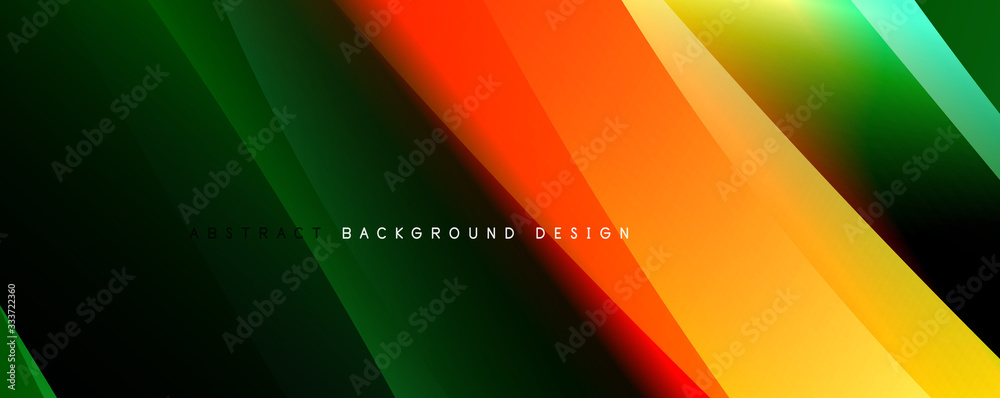 Wave liquid style lines with shadows and light on gradient background