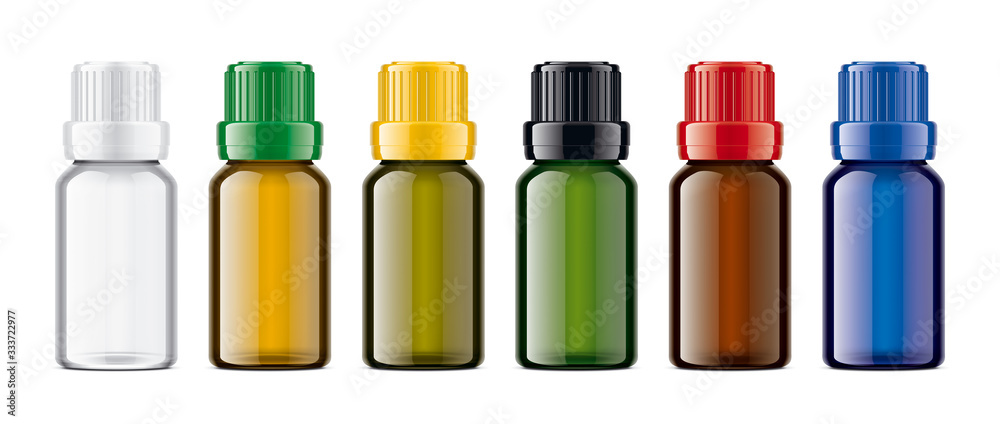 Colored Bottles set. Transparent version. Colored Bottles set. Transparent version.