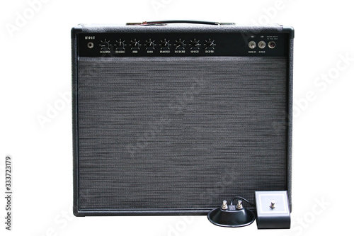 isolated boutique amplifier with white background.