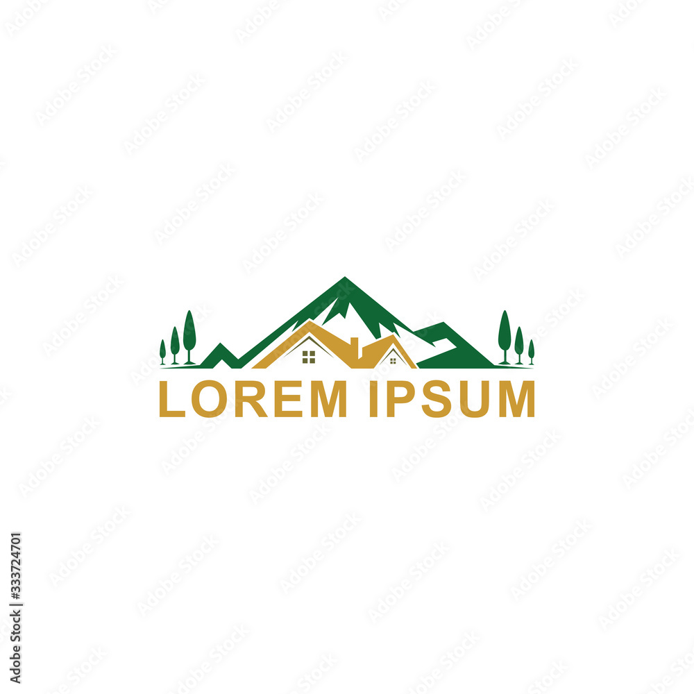 home and mountain logo template design vector modern home and mountain logo template design vector modern