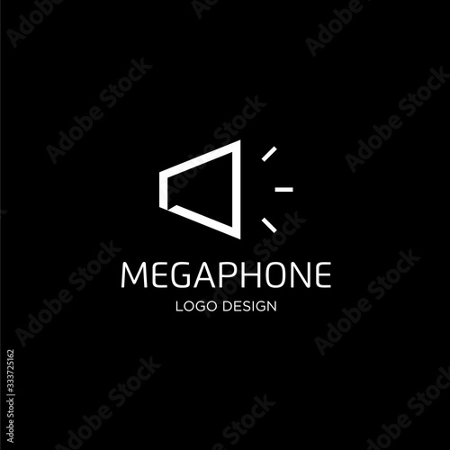 Simple and clean line logo design for megaphones with clean background - EPS10 - Vector.
