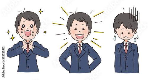 ビジネスマンの青年　セット