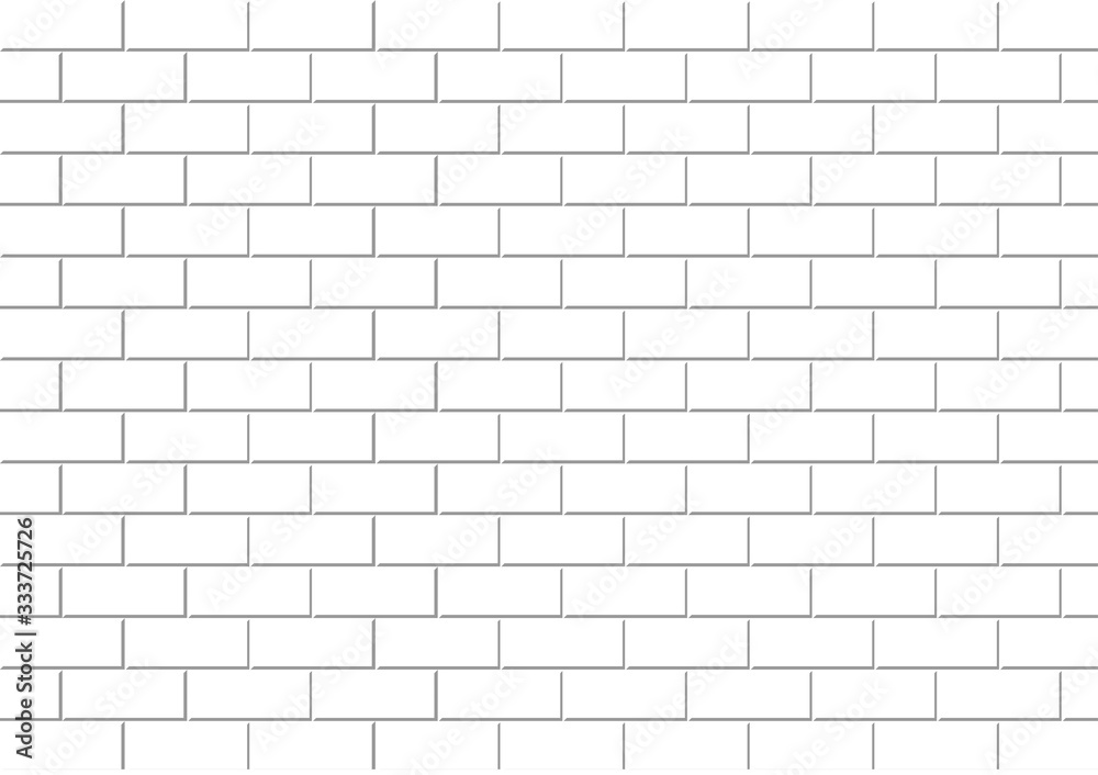 Fototapeta premium White brick wall is texture vector for use wallpaper.