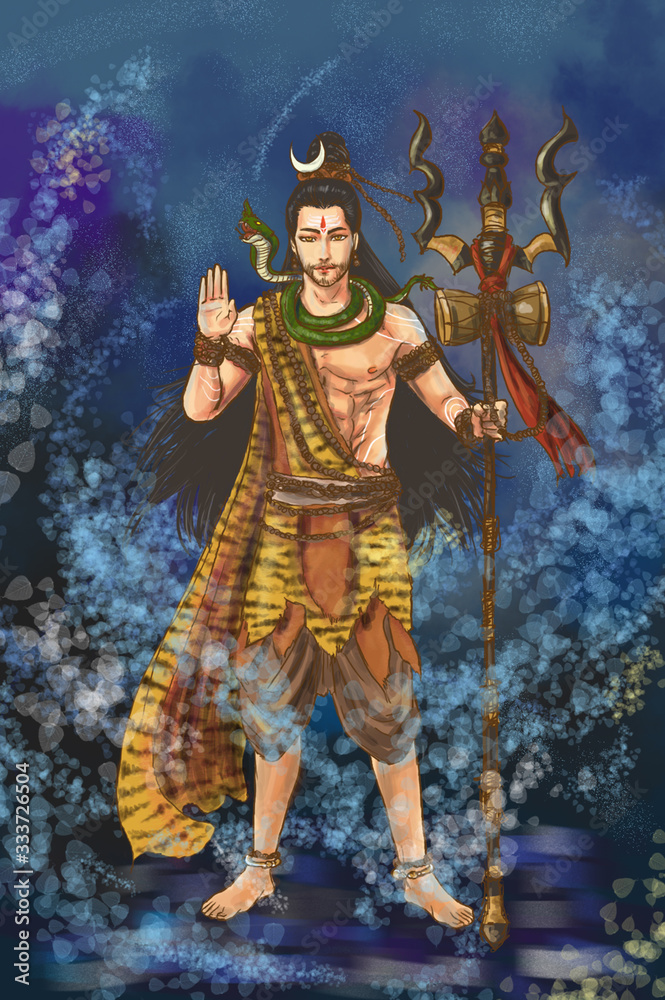 Fototapeta premium Indian god Shiva