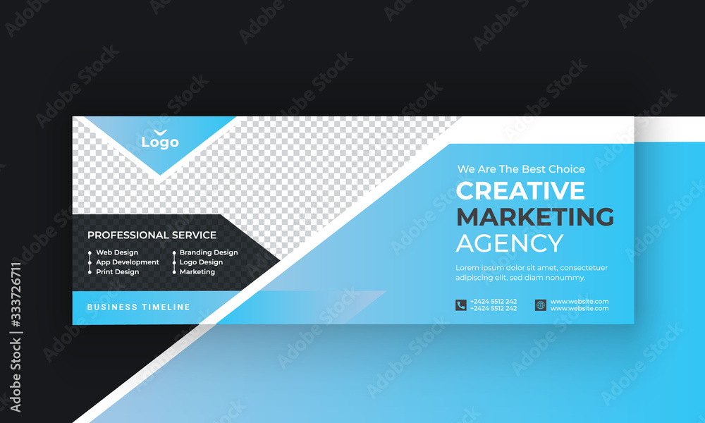 Fototapeta premium Social media post Web Header, Cover and Square Banner For Corporate Business Agency Template