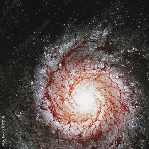 Fototapeta Naklejka Na Ścianę i Meble -  Messier 74,  NGC 628 Spiral galaxy in the constellation Pisces..Elements of this image are furnished by NASA.
