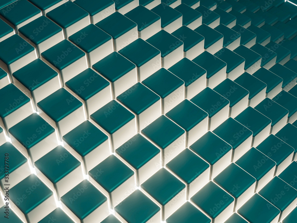 Naklejka premium Abstract cubes shape background, 3d render