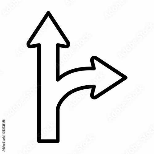 Go Straight - Turn Right icon