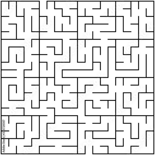 Black square maze(20x20) on a white background