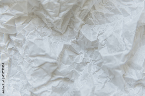 crumpled paper white sheet white background