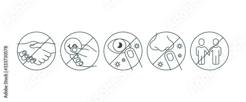 Virus related icons: what can not be done line