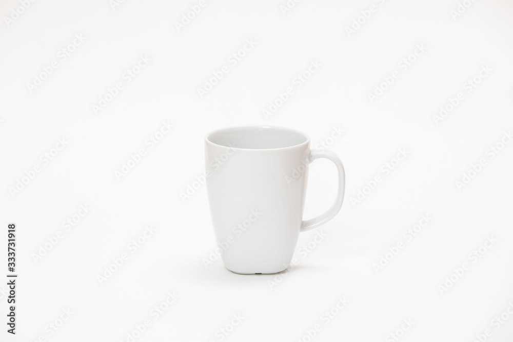 white cup for tea or coffee on a white background white cup for tea or coffee on a white background