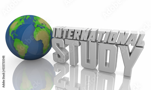 International Study Abroad Program Education Studies Learning Earth 3d Illustration