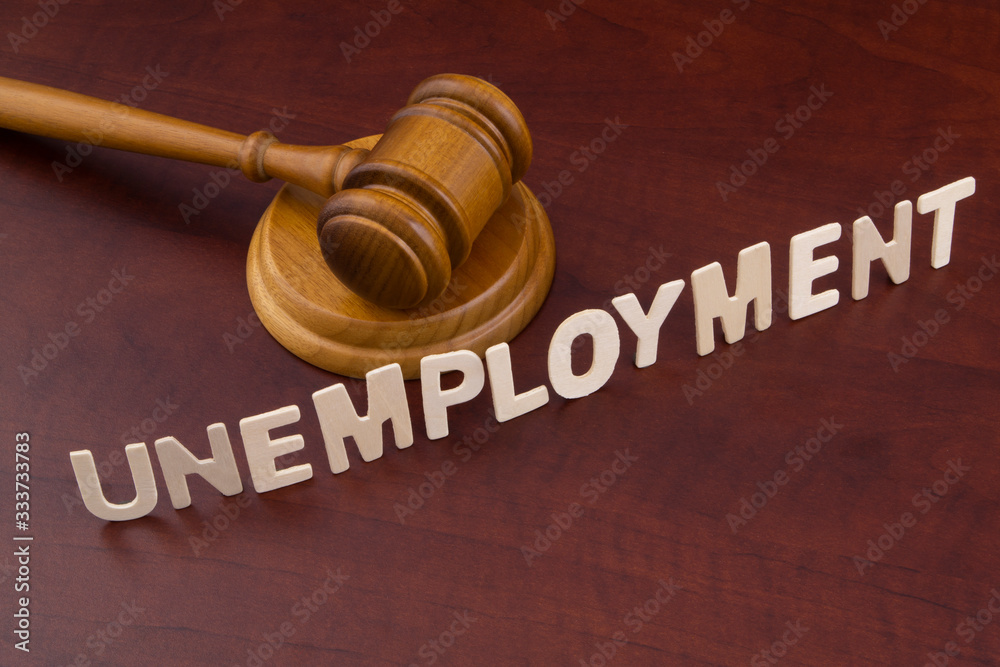 Unemployment and economics crisis concept, wooden judge gavel and word unemployment. Unemployment and economics crisis concept, wooden judge gavel and word unemployment.
