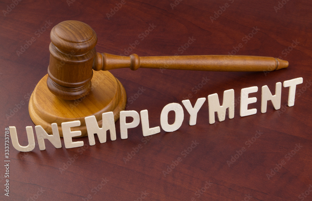 Unemployment and economics crisis concept, wooden judge gavel and word unemployment. Unemployment and economics crisis concept, wooden judge gavel and word unemployment.