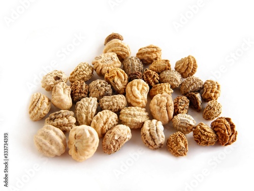 dried seeds of nasturtium close up