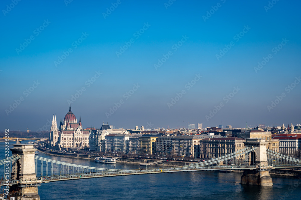 Fototapeta premium A view of Budapest Hungary