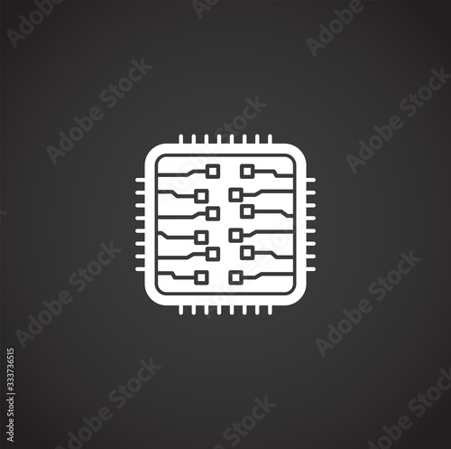 Curcuit related icon on background for graphic and web design. Creative illustration concept symbol for web or mobile app