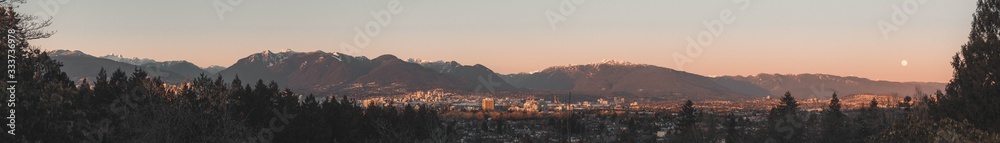 Panorama view of Vancouver BC