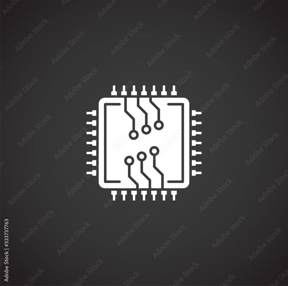 Processor chip related icon on background for graphic and web design. Creative illustration concept symbol for web or mobile app Processor chip related icon on background for graphic and web design. Creative illustration concept symbol for web or mobile app