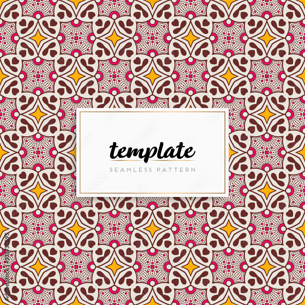 Background mandala seamless pattern vector Background mandala seamless pattern vector