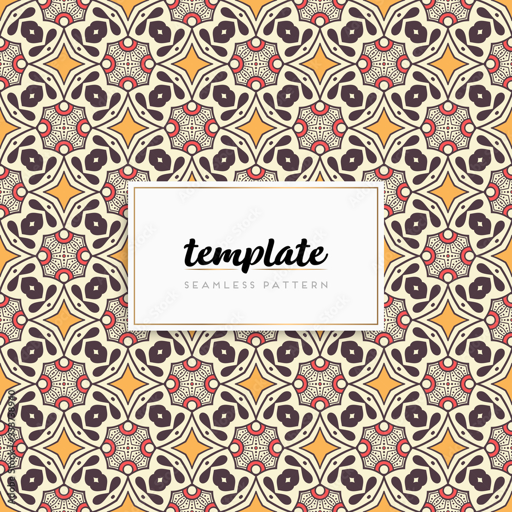 Background mandala seamless pattern vector Background mandala seamless pattern vector