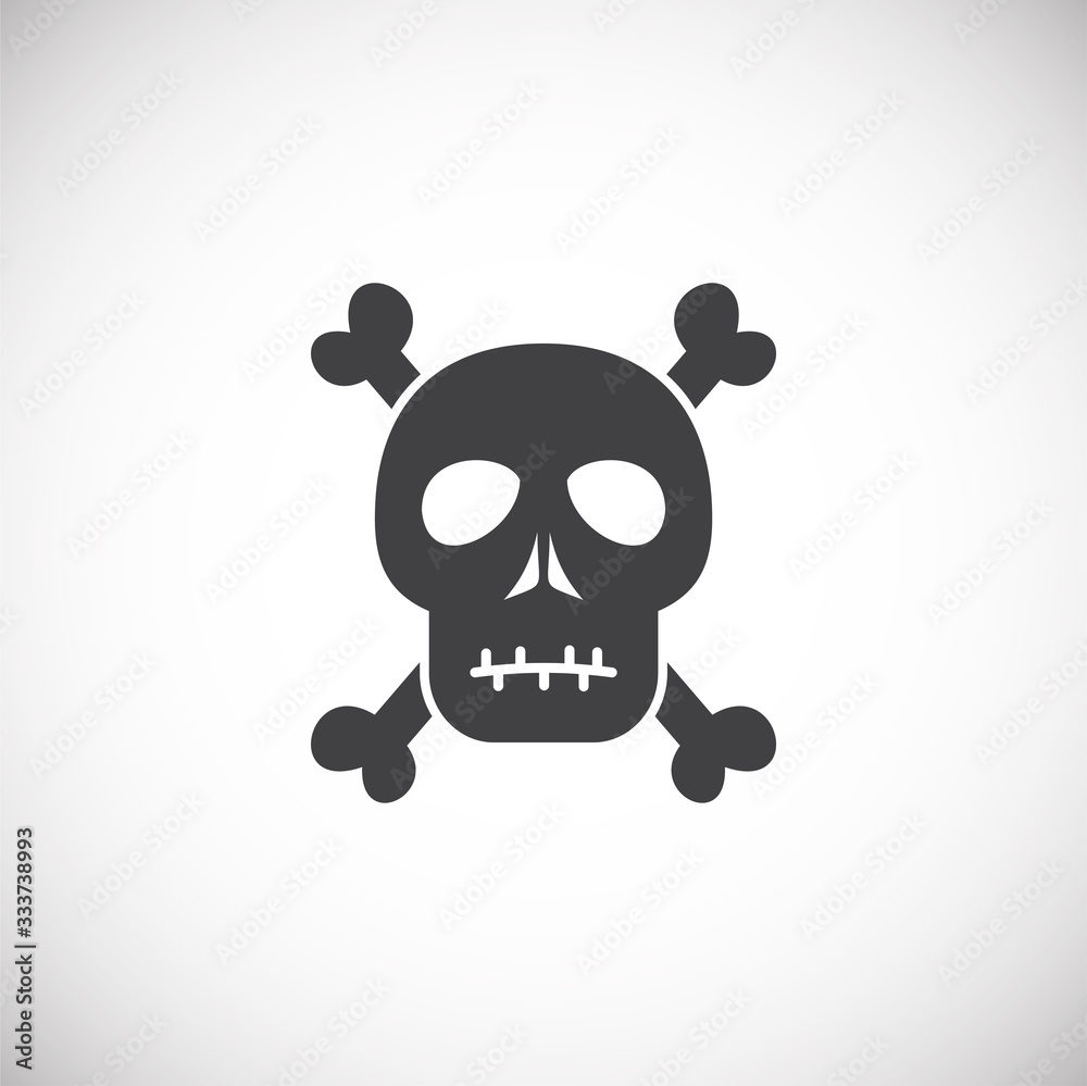 Skull icon on background for graphic and web design. Creative illustration concept symbol for web or mobile app