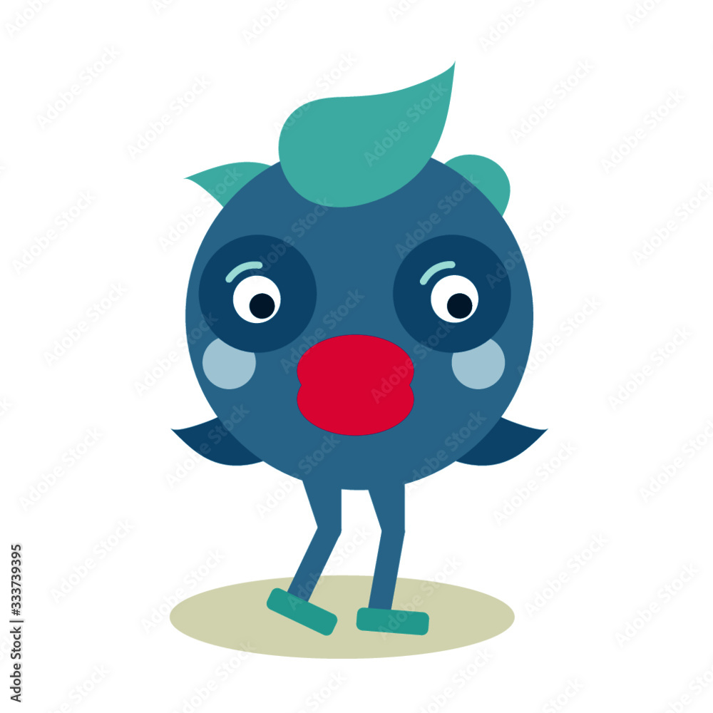Gloup - Animal rigolo dessin animé de profil Gloup - Animal rigolo dessin animé de profil