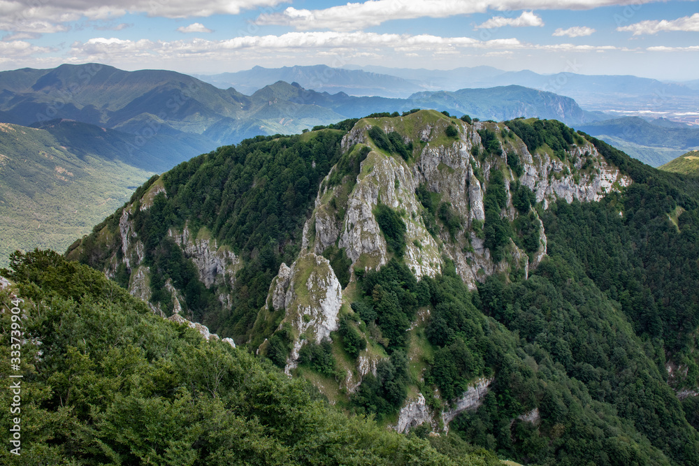 view of the top of mount Accellica. Monti Picentini park, Campania, Italy