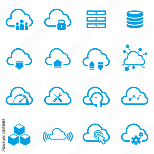 Cloud Computing platform Icon Set