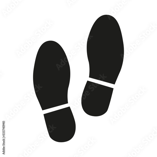 Black marks from shoes. Vector