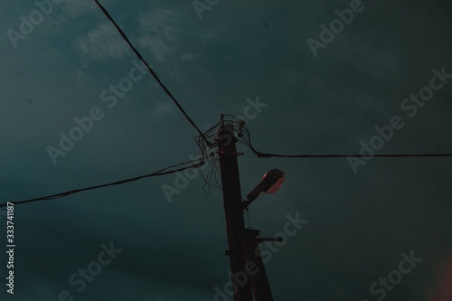 electric pole and wires