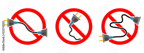Extension cord ban. Electric cord is ban