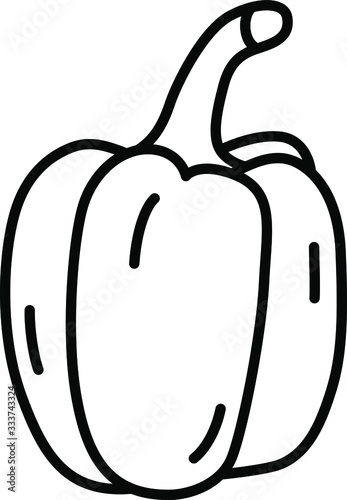 Pepper Vegetable Icon Illustration Design