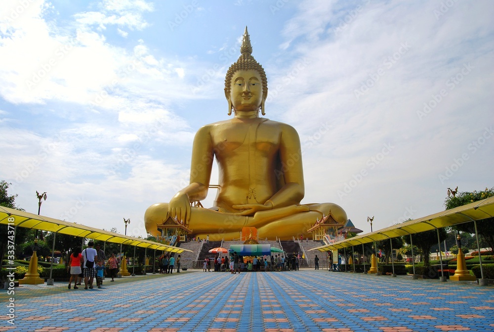 The Big Golden Buddha at Wat Muang, Ang Thong, Thailand. The Big Golden Buddha at Wat Muang, Ang Thong, Thailand.