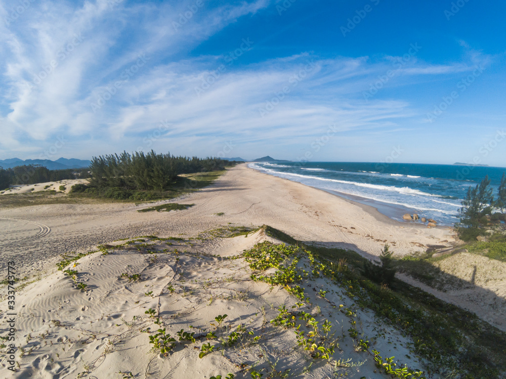 View from Gamboa beach to Guarda do Embaú beach