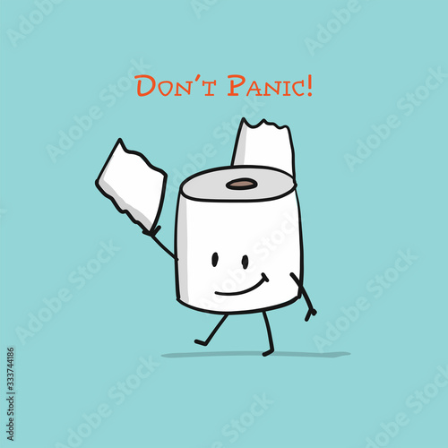 Toilet Paper. Funny Character isolated for your design