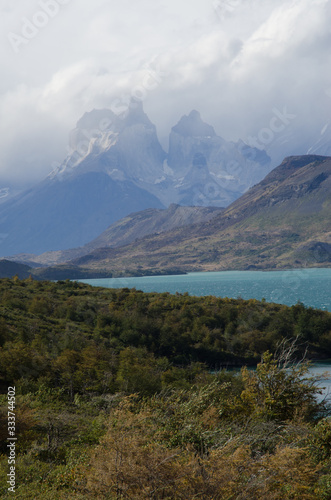 Landscape in the Toro Lake and Paine Horns.