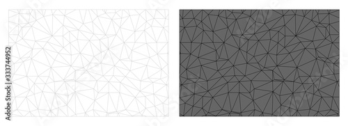 Abtract Background Geometric Polygonal Lines Vector Black and White