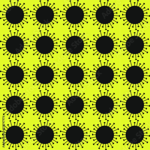   yellow microbe virus seamless pattern
