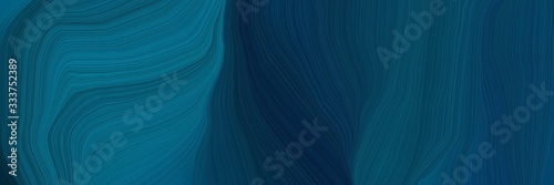 smooth futuristic background banner with teal green, dark slate gray and teal color. abstract waves design