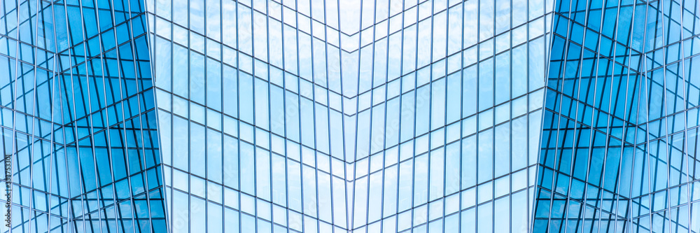 underside panoramic and perspective view to steel blue glass high rise building skyscrapers, business concept of successful industrial architecture underside panoramic and perspective view to steel blue glass high rise building skyscrapers, business concept of successful industrial architecture
