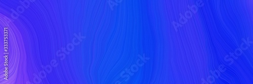 elegant futuristic banner background with royal blue, medium slate blue and blue violet color. curvy background illustration © Eigens