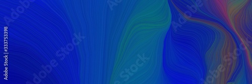 elegant futuristic background banner with dark blue, old mauve and teal color. modern waves background illustration © Eigens