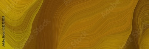 elegant creative banner with brown, olive and chocolate color. abstract waves design