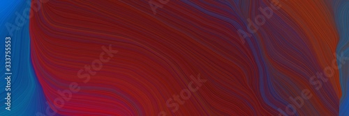 smooth dynamic futuristic banner. modern curvy waves background illustration with dark pink, dark red and strong blue color