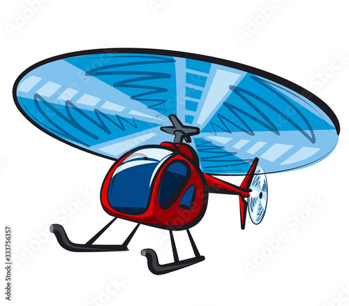 Obraz na plátně red small helicopter