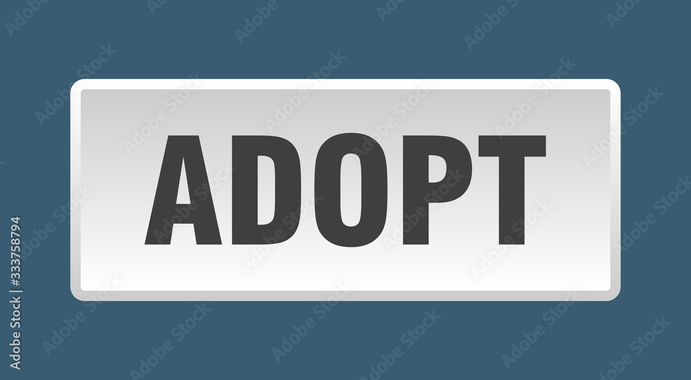 adopt button. adopt square white push button adopt button. adopt square white push button