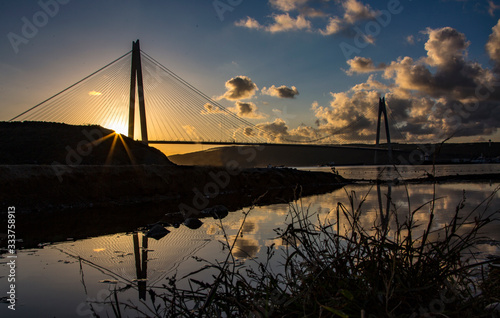 third bridge or yavuz sultan selim bridge at Night