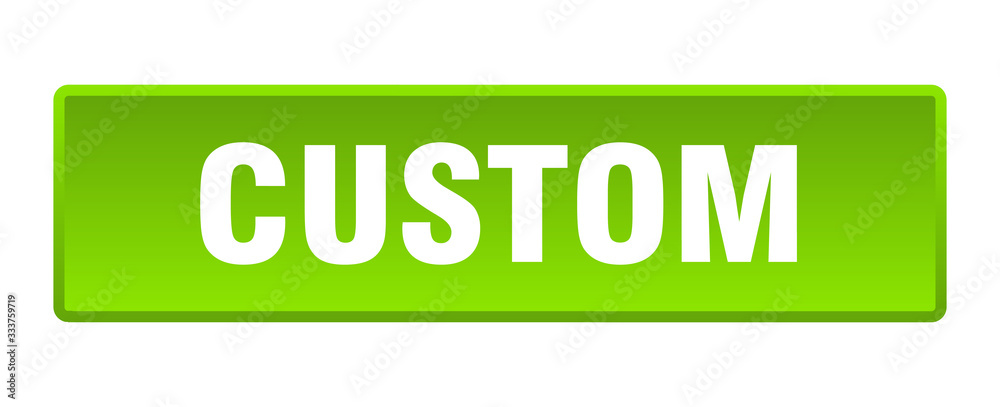 custom button. custom square green push button custom button. custom square green push button